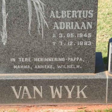 WYK Albertus Adriaan, van 1945-1993