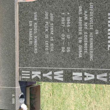 WYK Marie, van 1944-1997