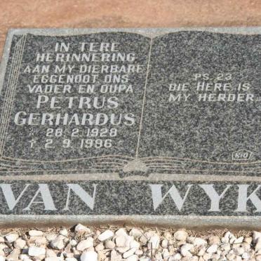 WYK Petrus Gerhardus, van 1928-1996