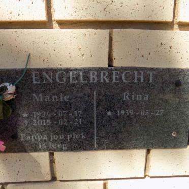 ENGELBRECHT Manie 1934-2015 &amp; Rina 1939-