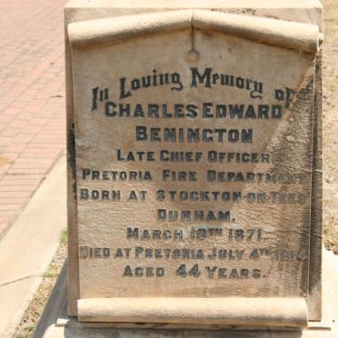 BENINGTON Charles Edward 1871-1914