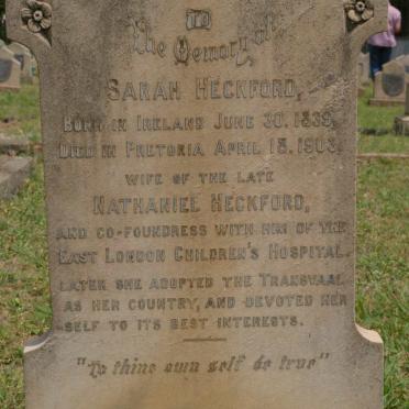 HECKFORD Sarah 1839-1903