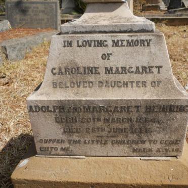 HENNING Caroline Margaret 1894-1895