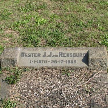 RENSBURG Hester J.J., van 1879-1909