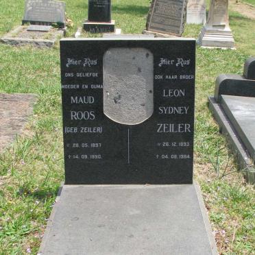 ZEILER Leon Sydney 1893-1984 :: ROOS Maud nee ZEILER 1897-1990