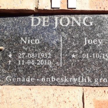 JONG Nico, de 1932-2010 &amp; Joey 1938-