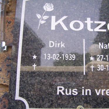 KOTZE Dirk 1939- &amp; Natalie 1941-2011