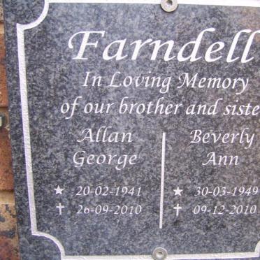 FARNDELL Allan George 1941-2010 :: FARNDELL Beverly Ann 1949-2010