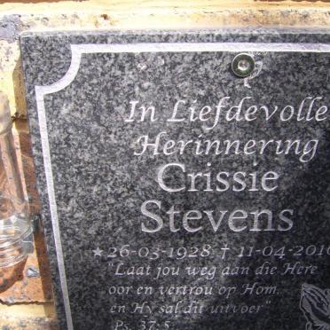 STEVENS Crissie 1928-2010