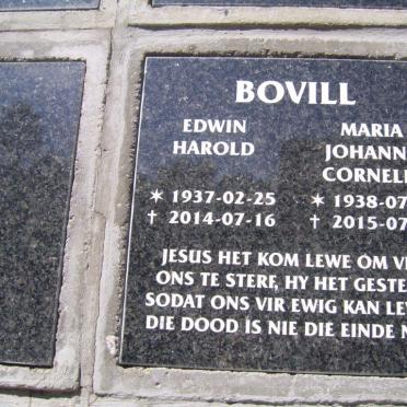 BOVILL Edwin Harold 1937-2014 &amp; Maria Johanna Cornelia 1938-2015