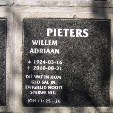 PIETERS Willem Adriaan 1924-2010