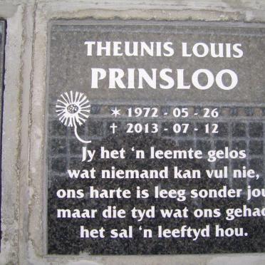 PRINSLOO Theunis Louis 1972-2013
