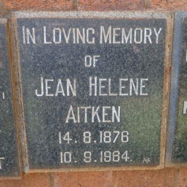 AITKEN Jean Helena 1876-1964