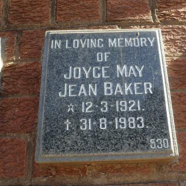 BAKER Joyce May Jean 1921-1983