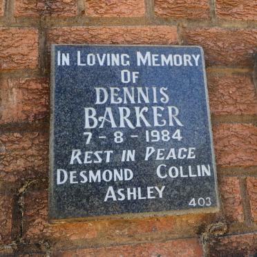 BARKER Dennis -1984