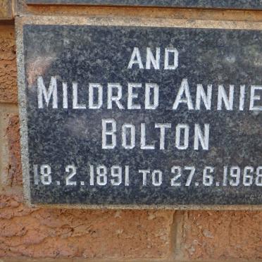 BOLTON Mildred Annie 1891-1968