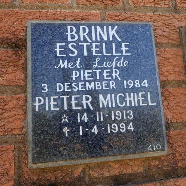 BRINK Pieter Michiel 1913-1994 &amp; Estelle -1984