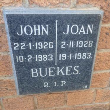 BUEKES John 1926-1983 &amp; Joan 1928-1983