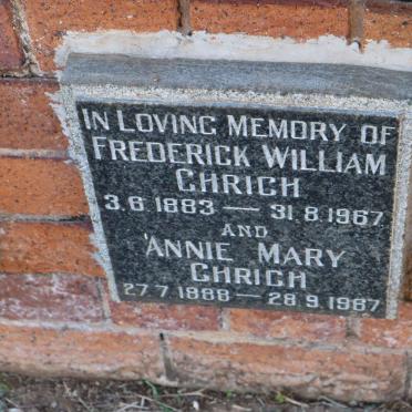 CHRICH Frederick William 1883-1967 &amp; Annie Mary 1888-1967