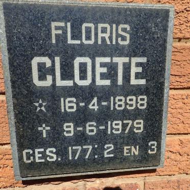CLOETE Floris 1898-1979