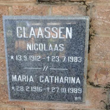CLAASSEN Nicolaas 1912-1983 &amp; Maria Catharina 1916-1989