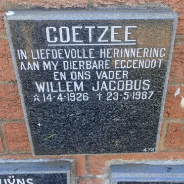 COETZEE Willem Jacobus 1926-1987