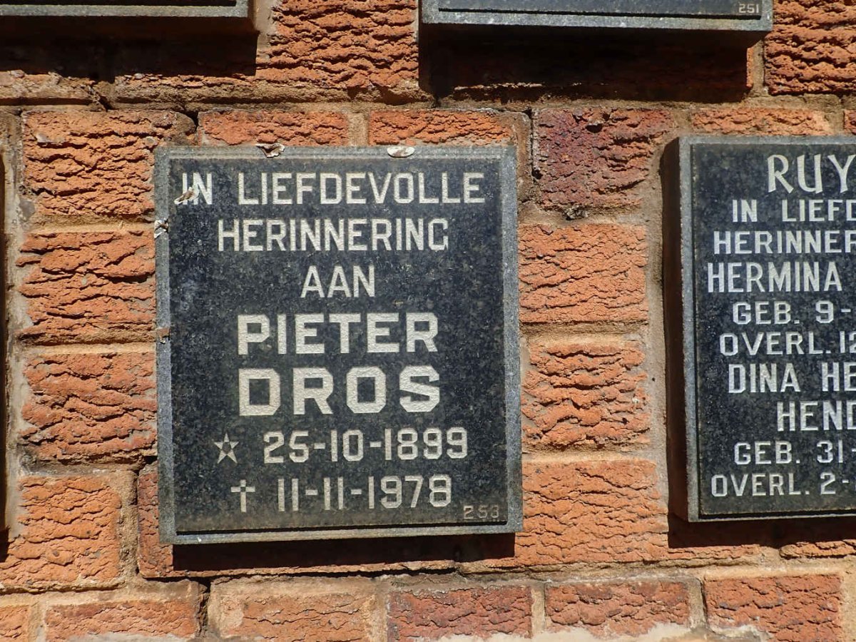 DROS Pieter 1899-1978