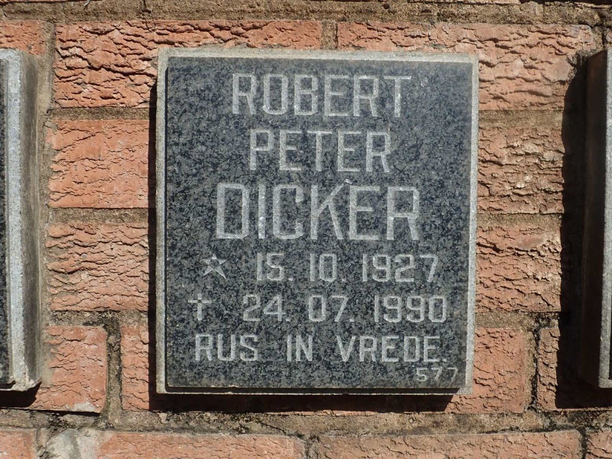DICKER Robert Peter 1927-1990