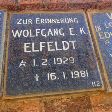ELFELDT Wolfgang E.K. 1929-1981