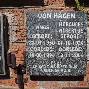 HAGEN Hercules Albertus, von 1924-2004 &amp; Angs 1930-1994