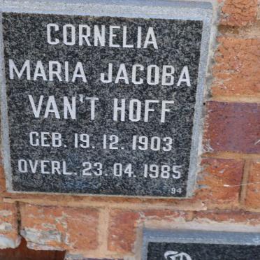 HOFF Cornelia Maria Jacoba, van't 1903-1985
