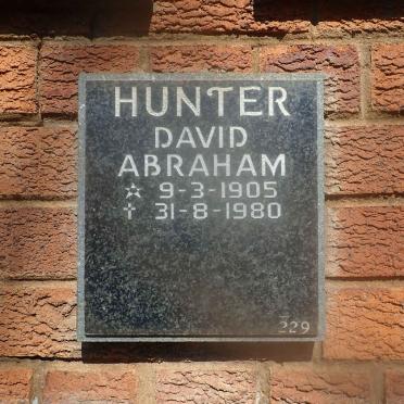 HUNTER David Abraham 1905-1980