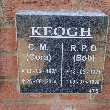KEOGH R.P.D. 1921-1999 &amp; C.M. 1925-2014