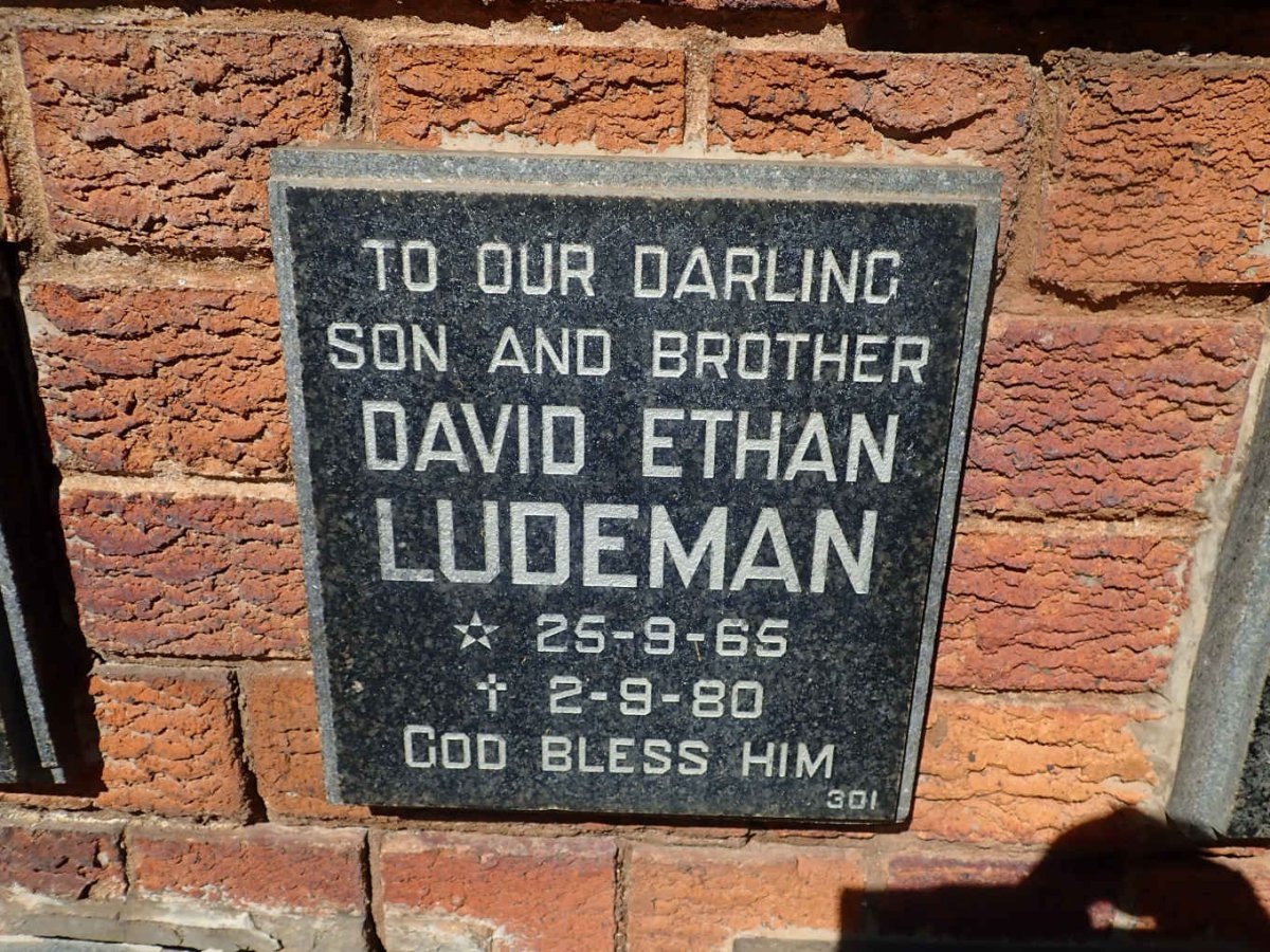 LUDEMAN David Ethan 1965-1980