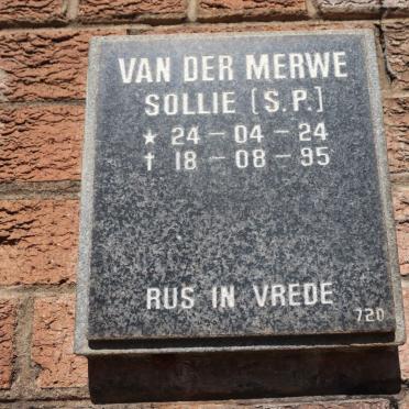 MERWE S.P., van der 1924-1995