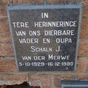 MERWE Schalk J., van der 1929-1980