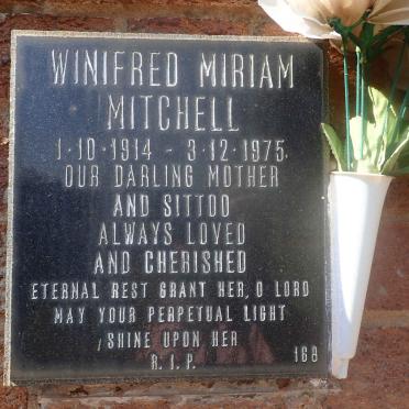 MITCHELL Winifred Miriam 1914-1975