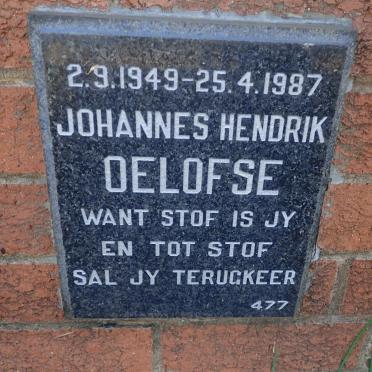 OELOFSE Johannes Hendrik 1949-1987