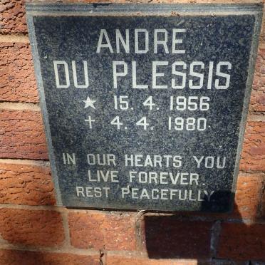 PLESSIS Andre, du 1956-1980