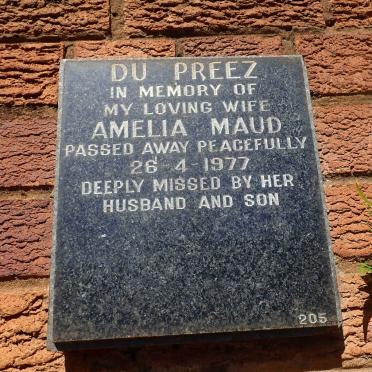 PREEZ Amelia Maud, du -1977
