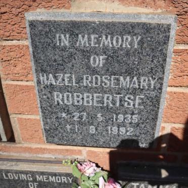ROBBERTSE Hazel Rosemary 1935-1992
