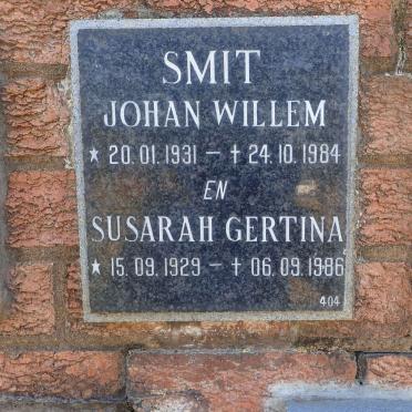 SMIT Johan Willem 1931-1984 &amp; Susarah Gertina 1929-1986