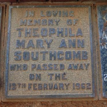 SOUTHCOMB Theophila Mary Ann -1962