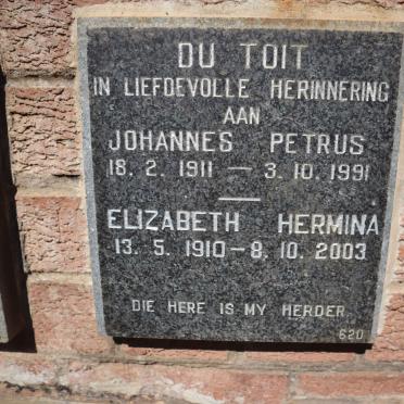 TOIT Johannes Petrus, du 1911-1991 &amp; Elizabeth Hermina 1910-2003