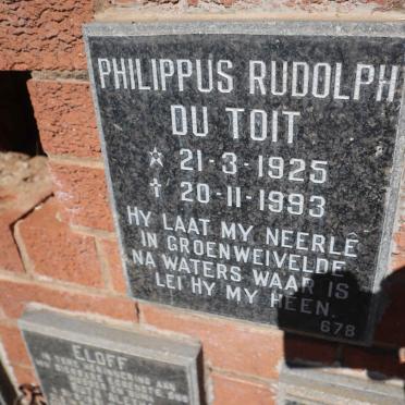 TOIT Philippus Rudolph, du 1925-1993