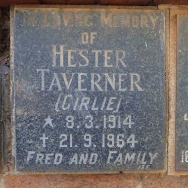 TAVERNER Hester 1914-1964