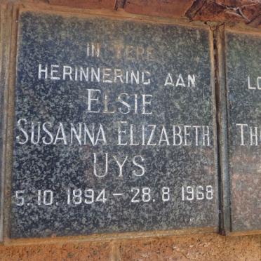 UYS Elsie Susanna Elizabeth 1894-1968