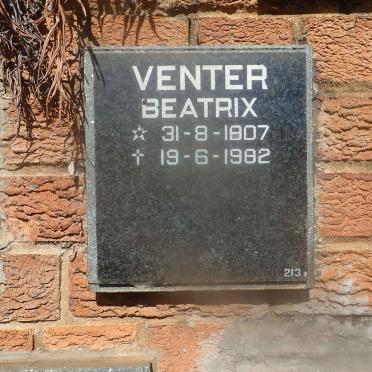 VENTER Beatrix 1907-1982