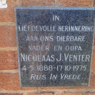 VENTER Nicolaas J. 1888-1975