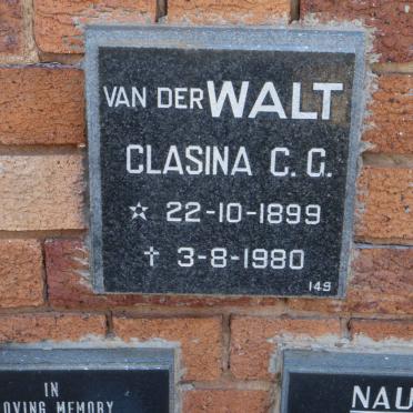 WALT Clasina C.G., van der 1899-1980